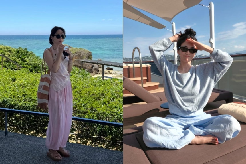 하렘팬츠 착용한 배우 손예진(왼쪽)과 송혜교./사진=손예진·송혜교 인스타그램