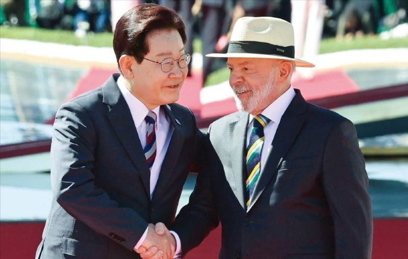 룰라 만난 이 대통령 "우주·핵심광물 공급망 협력"