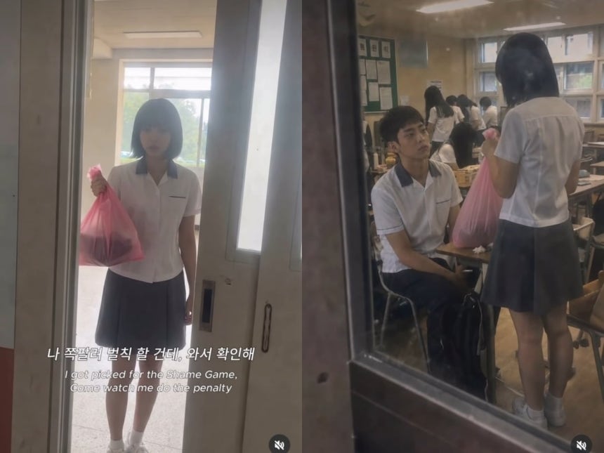 네이버웹툰의 '쪽팔려게임' 광고 콘텐츠를 AI로 제작한 deer 계정 게시물. /사진=deer 인스타그램 계정 갈무리