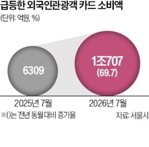 7월 서울 외국인 관광객 161만명 '역대 최대'