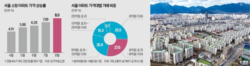 "작아도 서울에 내 집"…전용 40㎡ 이하 집값 껑충