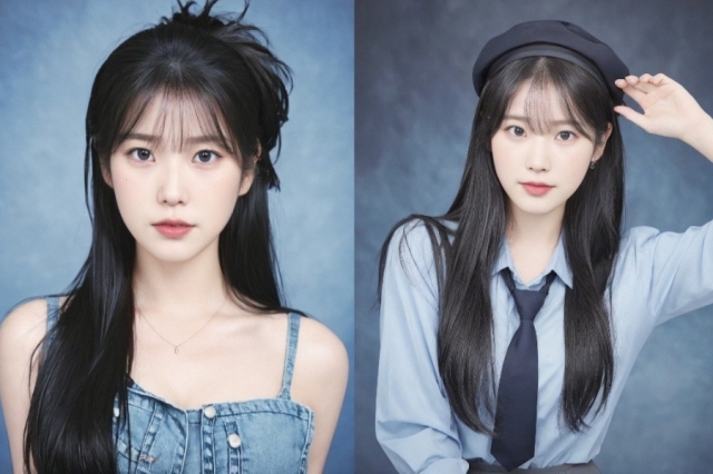 한 누리꾼이 가수 아이유의 사진에 스노우 앱 AI 필터를 입힌 사진. [인스타그램 캡처]
