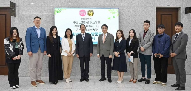 박상철 바카라 전략 총장, 중국 산동대외무역직업바카라 전략 방문단 접견