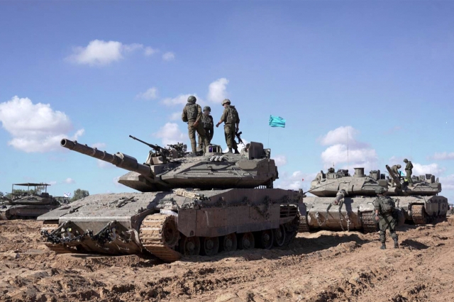 Israeli soldiers preparing for ground battle near Rafah in the southern Gaza Strip on the 10th. [AFP]