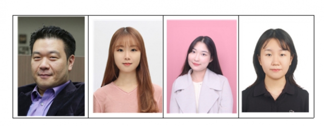 Professor Lee Sung-joo (from left), Choi Ryu-hae Ph.D. candidate, Park Soo-bin master's candidate, Han Soo-jin Ph.D. candidate. [Provided by KAIST]