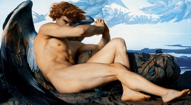 알렉상드르 카바넬, '타락천사', 1847, 캔버스에 유채, 121x190cm, 파브르 미술관