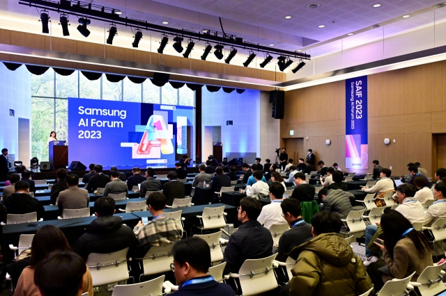 Samsung AI Forum 2023 held at Samsung Electronics Seoul R&D Campus in November last year. [Samsung Electronics provided]