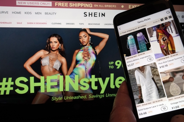 Chinese online platforms Shein and Taobao websites [AP]