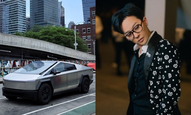 "누가 타나 했더니" <b>지드래곤</b>, 테슬라 '<b>사이버트럭</b>' 타고 공항 등장
