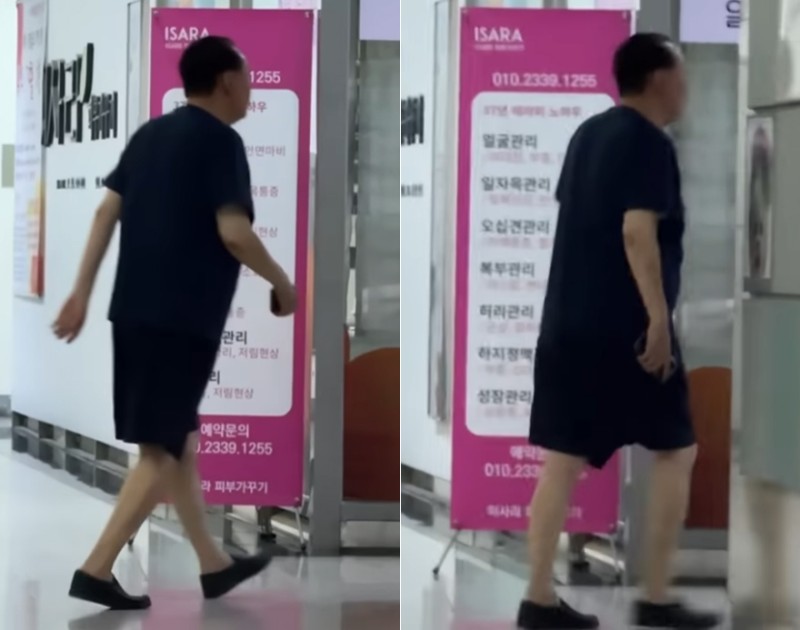 경찰 <b>소환 불응</b>하더니…尹, 반바지 차림으로 아파트 상가서 포착