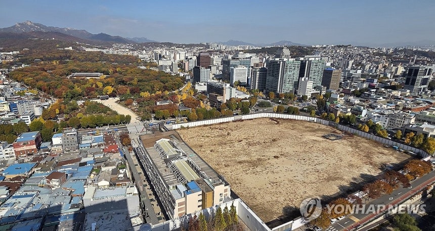 종묘 앞쪽에 위치한 세운4구역.[연합]