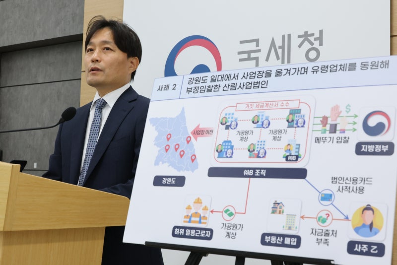 <b>유령업체</b> 동원 ‘메뚜기 <b>입찰</b>’ 10곳 세무조사…총 700억원 탈루 혐의