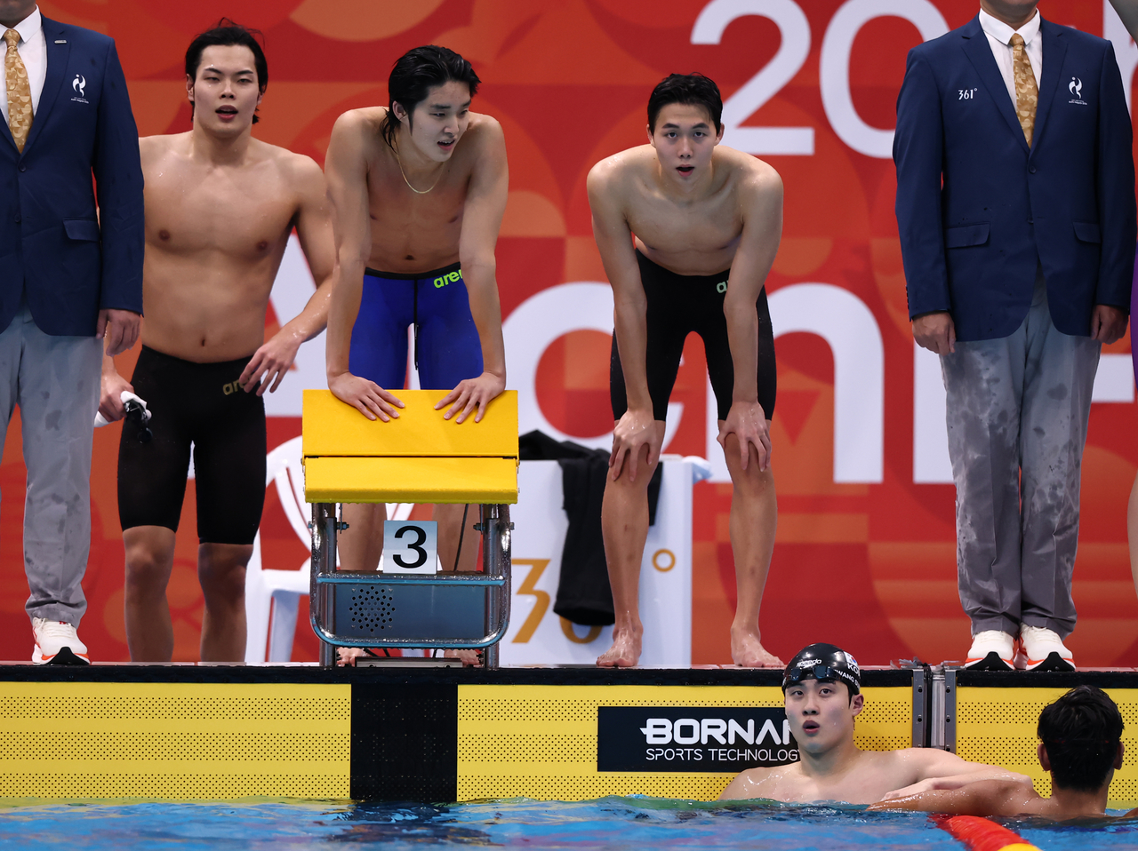 한국 <b>남자 계영 800ｍ 동메달</b>…아시안게임 2연패 무산