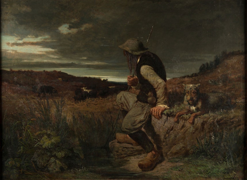 에바리스트 비탈 뤼미네,케를라즈의 목동,1852,캔버스에 유채,85.5x115cm,캥페르 미술관 [Google Arts & Culture,Public Domain,commons.wikimedia.org]