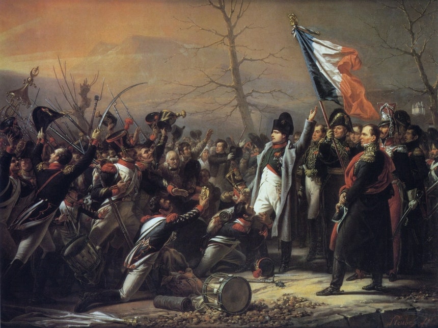 샤를 드 스퇴방,엘바섬에서 나폴레옹의 귀환,1818,캔버스에 유채,97x128.5cm,개인소장 [firstempire.0catch.com,Public Domain,commons.wikimedia.org]