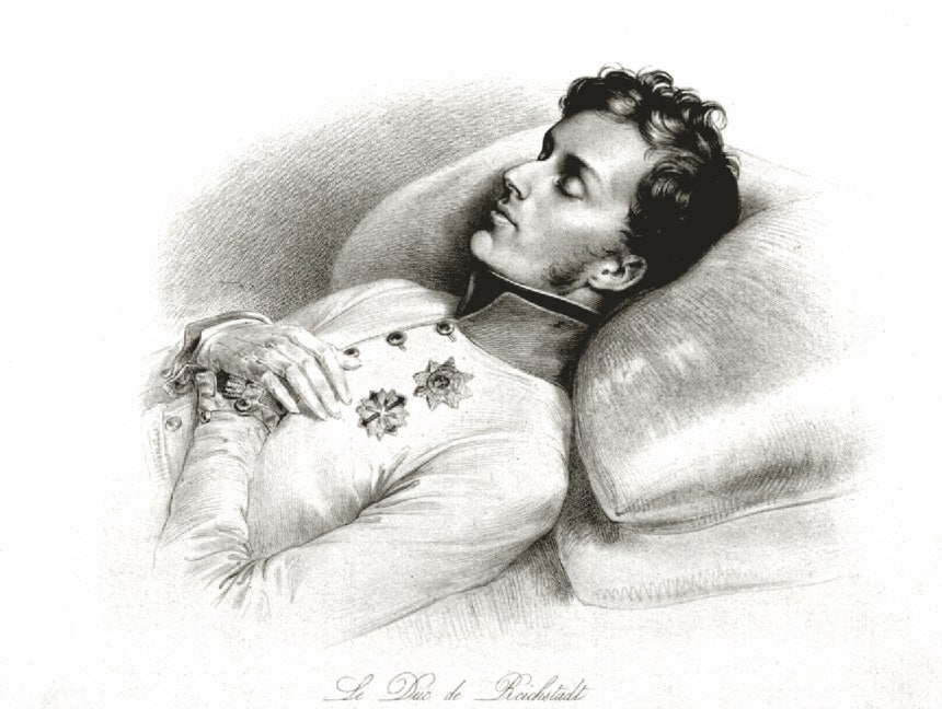 요한 네포무크 엔더,엔더가 그린 임종 침상 위 나폴레옹 2세,1832,개인소장 [Collection personnelle,Public Domain,commons.wikimedia.org]