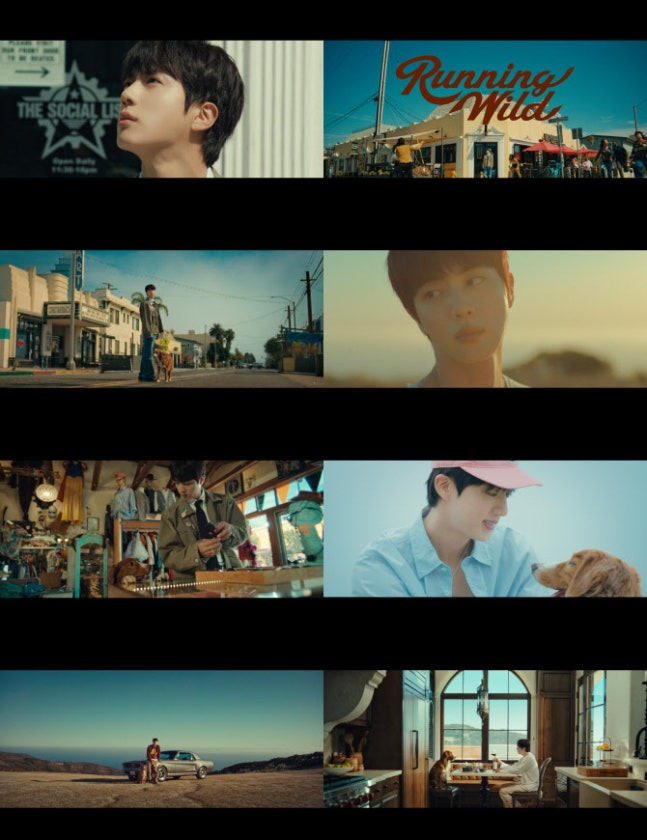 BTS 진, '러닝 와일드' 뮤비 공개!!🍀