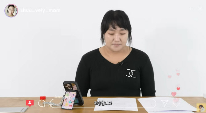 <b>이수지</b>, <b>사과</b> 영상 게재한 사연