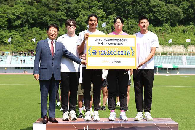 <b>육상</b>연맹, 우상혁 등 국가대표 선수단에 3억 3400만원 <b>포상금</b> 지급