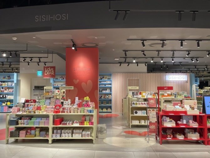 롯데백화점 동탄점내 ‘시시호시’ 매장 전경. 전면에 아트토이 제품들이 배치돼 있다. (사진=롯데백화점)