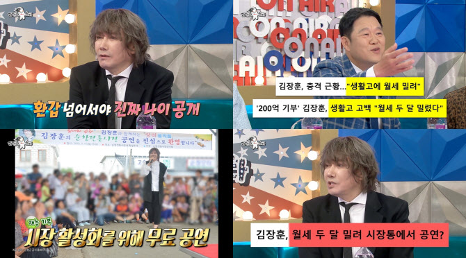 <b>김장훈</b>, <b>생활고</b> 루머 해명…"강남 대치동 살아" (라스)