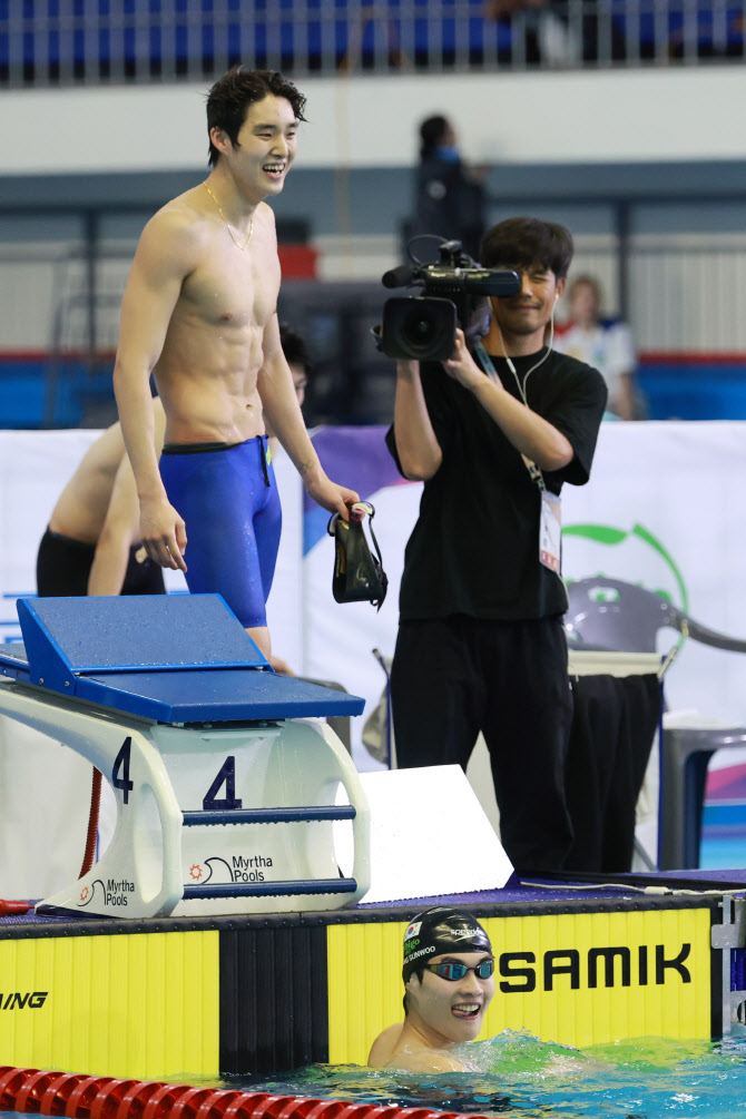 ‘파리 올림픽 동메달’ 수영 김우민, 전국체전 <b>400m</b> 4연패
