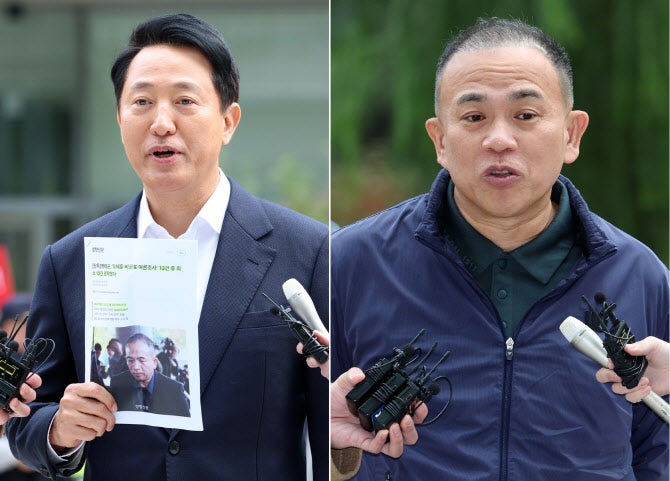 <b>오세훈</b> "<b>여론조사</b> 조작" vs <b>명태균</b> "吳 대납 지시"…특검 대질착수