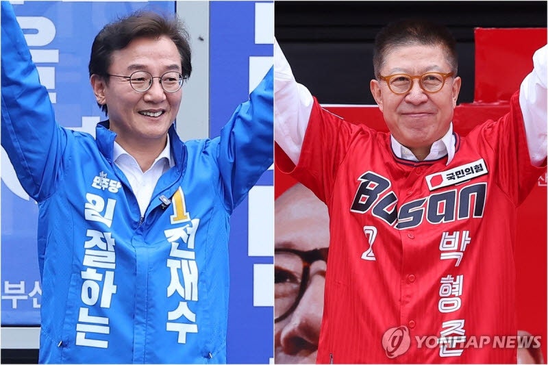 이명박 전 대통령의 부산 방문이 선거판을 강타하며 여야 후보가 정면충돌했어