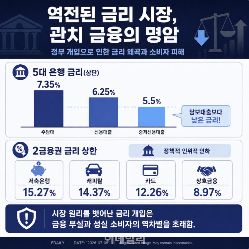 [생생확대경]시장 아닌 정책이 결정하는 '금리'의 위험성