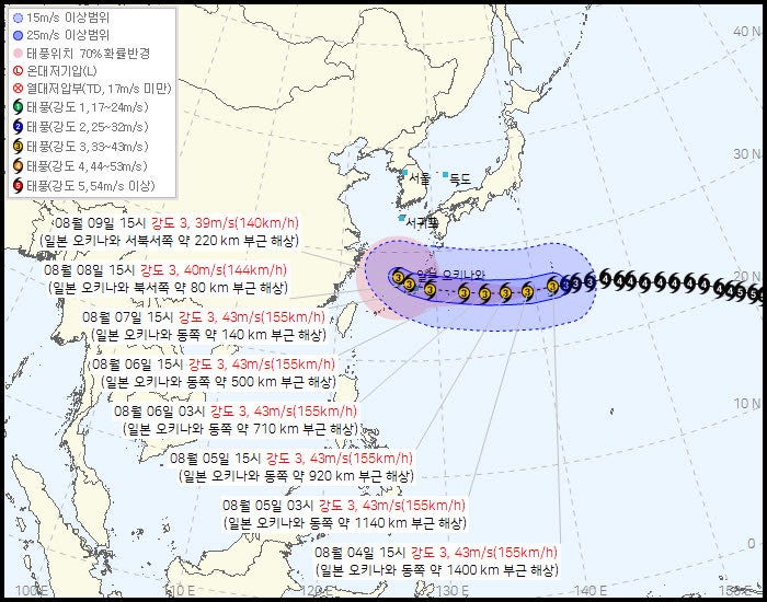<b>태풍</b> '<b>돌핀</b>' 한반도 비껴가나…폭염 변수는 남았다