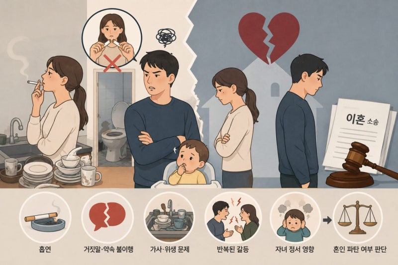 아이 낳고 다시 흡연한 아내와 이혼하고 싶습니다[양친소]