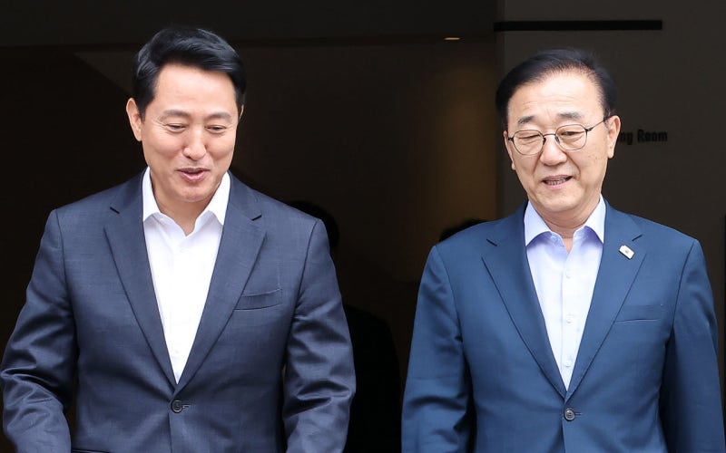 김윤덕·오세훈, <b>용산공원 평행선</b>에 '탄천'으로 물꼬(종합)