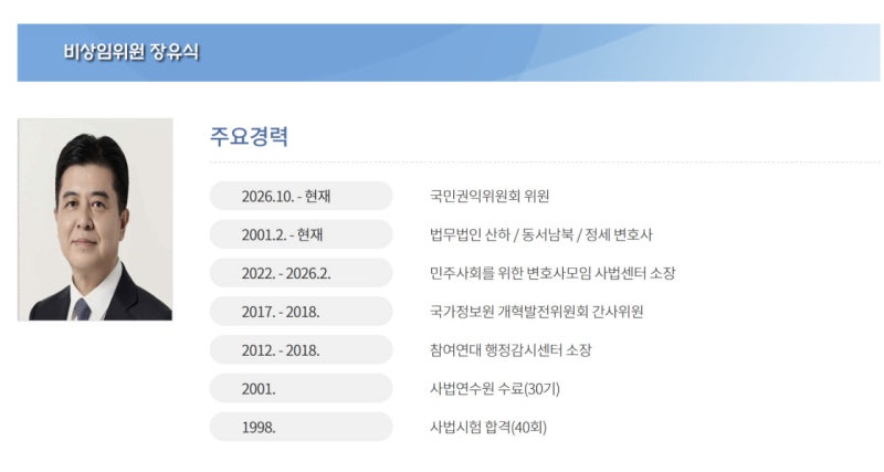[단독]서영교 의원 배우자, <b>권익위</b> 비상임위원으로…李대통령 추천