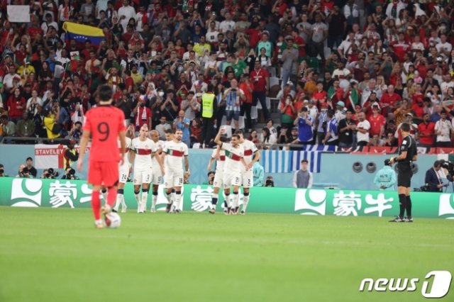 世界杯韩国vs葡萄牙上半场第5分钟0-1