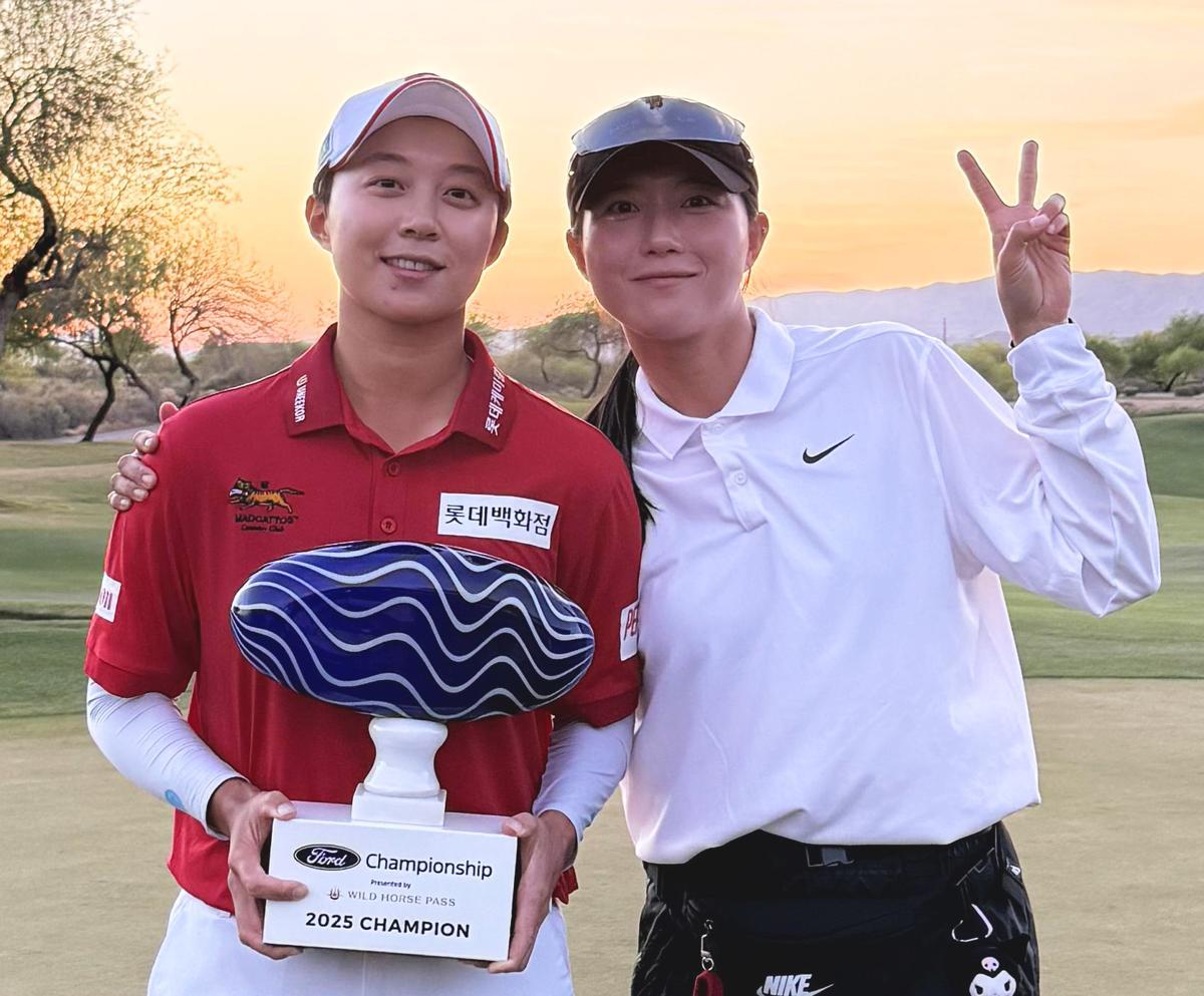 상승세 김효주 뒤엔… 女축구 국대출신 심서연 매니저