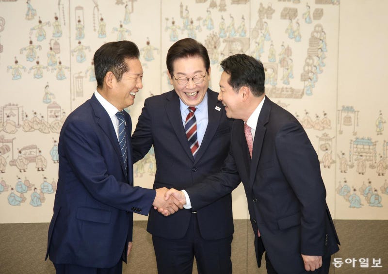 李-여야 대표 첫 회동… “민생경제협의체 구성”