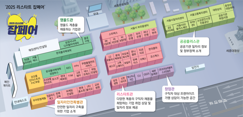 광화문 광장에 열린 ‘취업 문’… 청년엔 첫 일터, 중년엔 재취업
