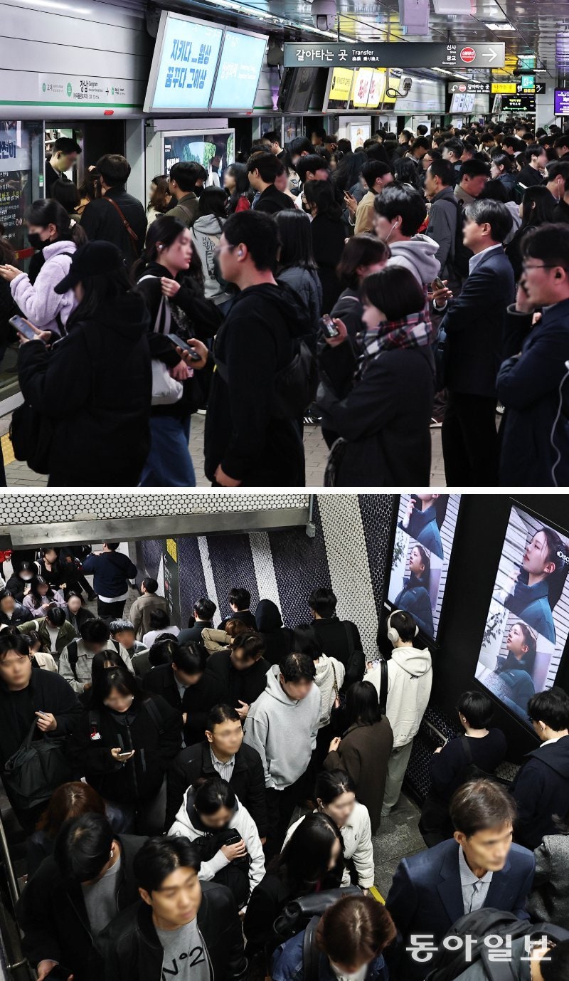 [단독]강남역 계단 밀집도, ‘마비상태’의 2배… “매일 압사위험 느껴”