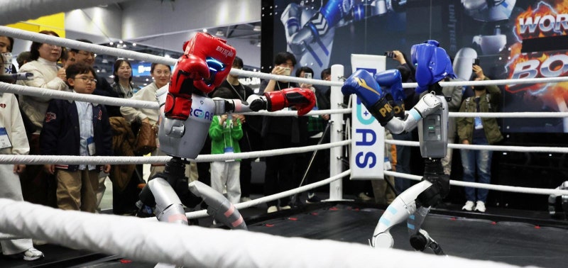 “로봇 복싱, 신기하네”