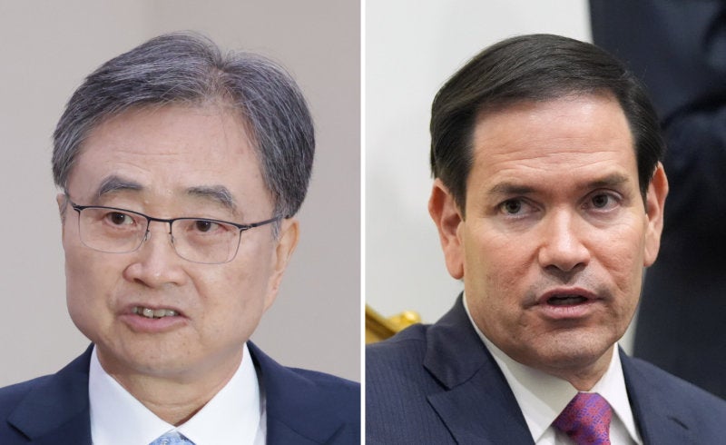 조현(왼쪽),&#160;마코 루비오.