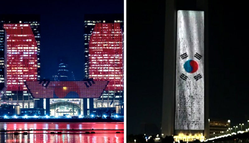 전투기 호위에 랜드마크 태극기 조명…“<b>UAE</b>, 李에 최고 <b>예우</b>”