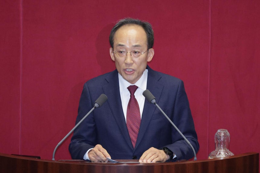 추경호 국민의힘 의원이 27일 서울 여의도 국회에서 열린 제429회국회(정기회) 제13차 본회의에서 자신의 체포동의안에 대한 신상 발언을 하고 있다. 2025.11.27/뉴스1