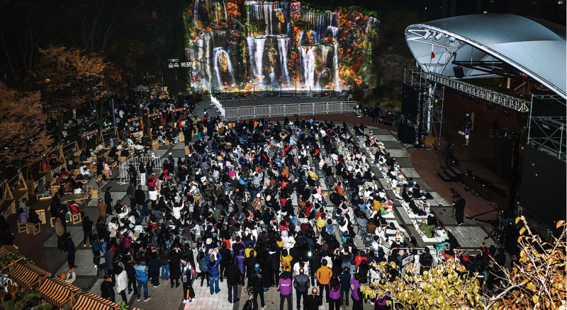 와∼ 숲속폭포에 미디어파사드… �오! 모노레일 타고 숲길로