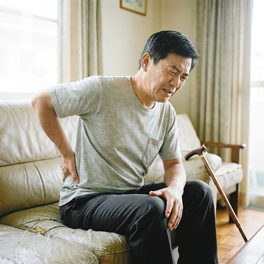 팔·엉덩이·다리처럼 통증이 느껴지는 부위와 실제 병소가 다른 경우가 흔하다.이는 통증이 인체 신경 구조와 관련돼 있기 때문이다.사진은 생성형 인공지능(AI)‘Nano Banana Pro’로 생성한 이미지.