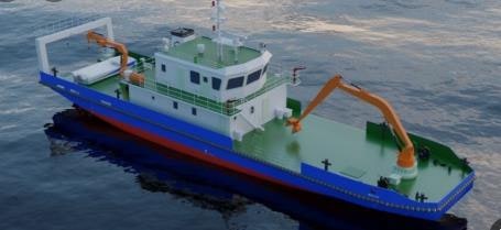 바다쓰레기 전용 수거선 건조 착수