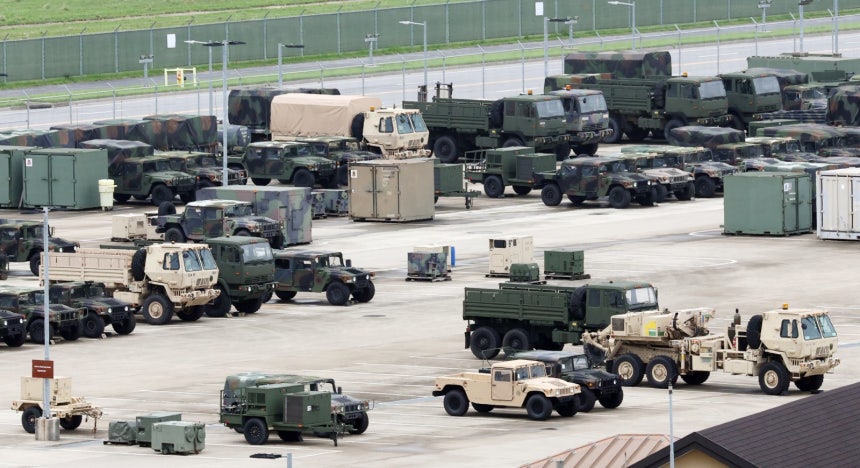 경기 평택시 주한미군기지 캠프 험프리스에 미군 차량이 세워져 있는 모습.2025.8.26/뉴스1