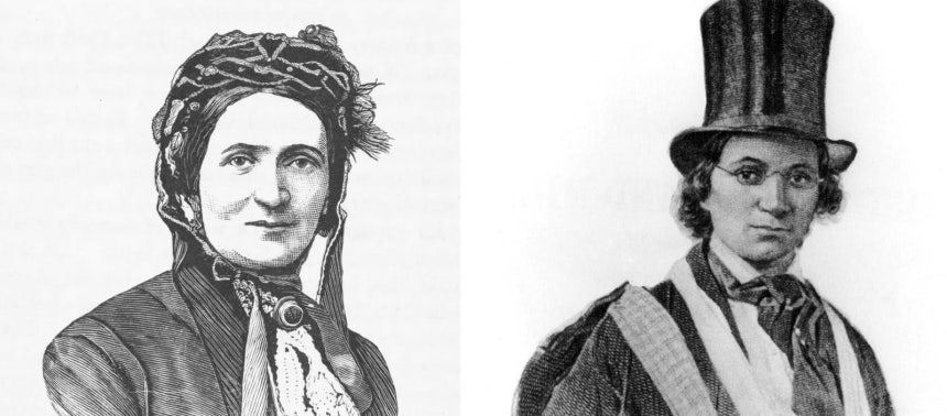 평소 엘렌 크래프트 모습(왼쪽)과 탈출을 위해 남성으로 변장한 엘렌 크래프트.사진 출처 뉴 조지아 백과사전 홈페이지