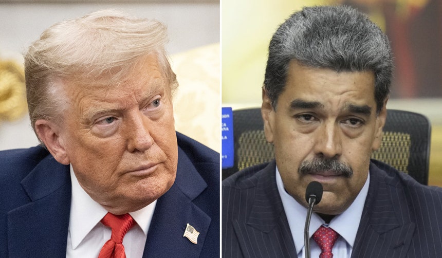 도널드 트럼프 미국 대통령(왼쪽)과 니콜라스 마두로 베네수엘라 대통령. 