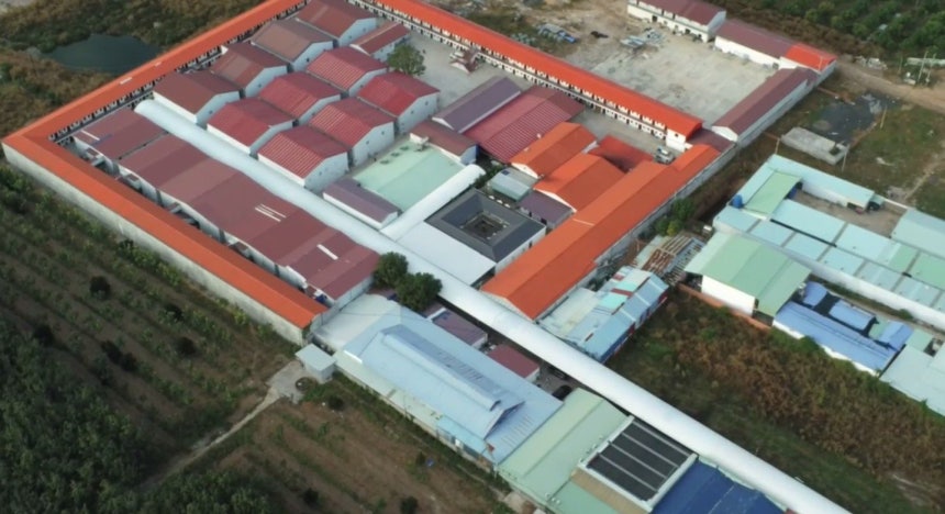 캄보디아 스캠단지를 드론으로 촬영한 모습.국가정보원 제공