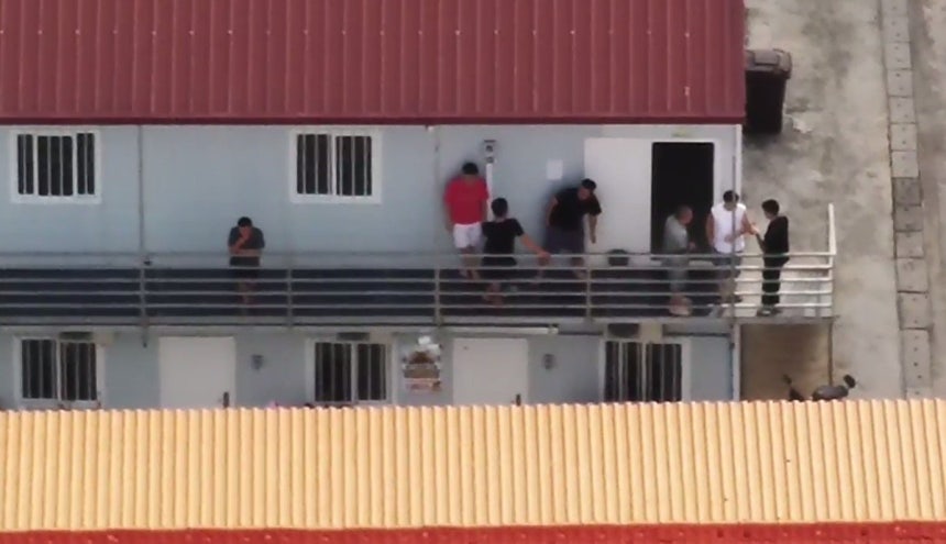 캄보디아 스캠단지를 드론으로 촬영한 모습.국가정보원 제공